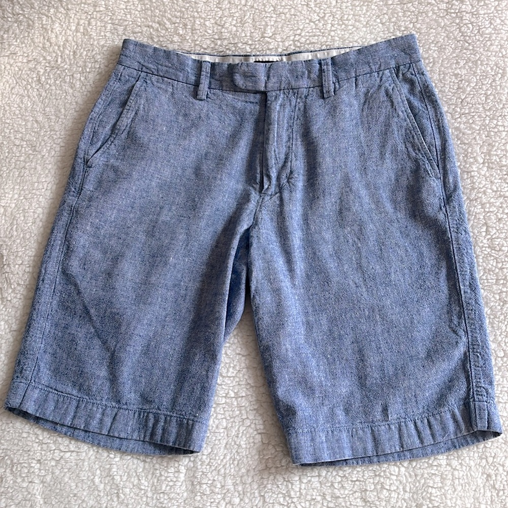 J Crew Factory Linen/Cotton Blend Shorts 29”W, 10.5 length